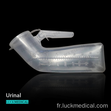 1000 ml urinaire transparent gradué avec couvercle